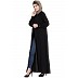 Front open Cardigan abaya- Black color